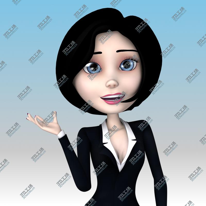 images/goods_img/2021040233/Rigged Cartoon Woman 01 Girl in Black/2.jpg